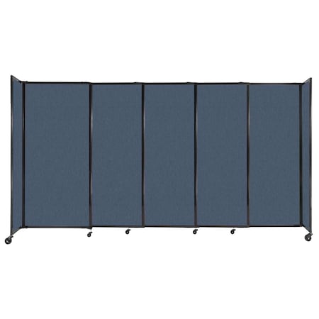 Versare StraightWall Sliding Portable Partition 11'3" x 6' Ocean Fabric 1472515